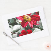Sticker Rectangulaire marguerite rose chaud rouge / marguerites fleurs (Enveloppe)