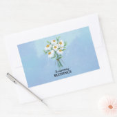 Sticker Rectangulaire Mariage Anniversaire Bénédictions Bouquet de margu (Enveloppe)