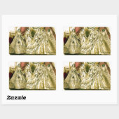 Sticker Rectangulaire Mariage Antique de la Mariée (Feuille)