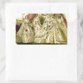 Sticker Rectangulaire Mariage Antique de la Mariée (Sac)