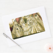 Sticker Rectangulaire Mariage Antique de la Mariée (Enveloppe)