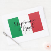 Sticker Rectangulaire Mariage couleur drapeau italien (Enveloppe)