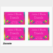 Sticker Rectangulaire [Mariage de crinière arc-en-ciel] Papillon cardiaq (Feuille)