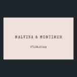 Sticker Rectangulaire mariage de machine à écrire minimaliste vintage<br><div class="desc">Un design minimaliste et vintage pour votre papeterie mariage : choisissez cette suite mariage rétro mais moderne,  avec une police de machine à écrire. Entièrement personnalisable,  pour les amateurs de simplicité.</div>