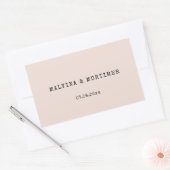 Sticker Rectangulaire mariage de machine à écrire minimaliste vintage (Enveloppe)