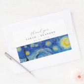 Sticker rectangulaire Mariage de nuit étoilé (Enveloppe)