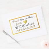 Sticker Rectangulaire mariage élégant Enregistrer la date (Enveloppe)