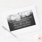 Sticker Rectangulaire Mariage Favor Éclairage & Éclairage Noir (Enveloppe)