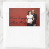 Sticker Rectangulaire Mariage Fiançailles photo - Rectangle (Sac)