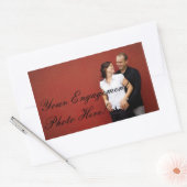 Sticker Rectangulaire Mariage Fiançailles photo - Rectangle (Enveloppe)
