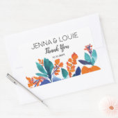 Sticker Rectangulaire Mariage floral dynamique (Enveloppe)