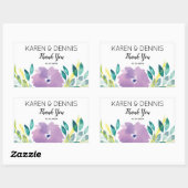 Sticker Rectangulaire Mariage floral en fleurs (Feuille)