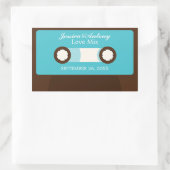 Sticker Rectangulaire Mariage Mixtape rétro (Sac)