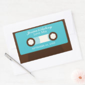 Sticker Rectangulaire Mariage Mixtape rétro (Enveloppe)