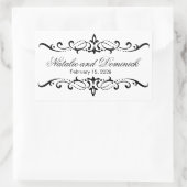 Sticker Rectangulaire Mariage Monogram Logo (Sac)