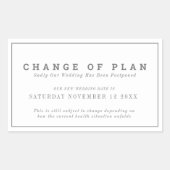 Sticker Rectangulaire Mariage ou changement d'événement changement de pl (Devant)