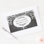 Sticker Rectangulaire Mariages de typographie de tableau noir (Enveloppe)