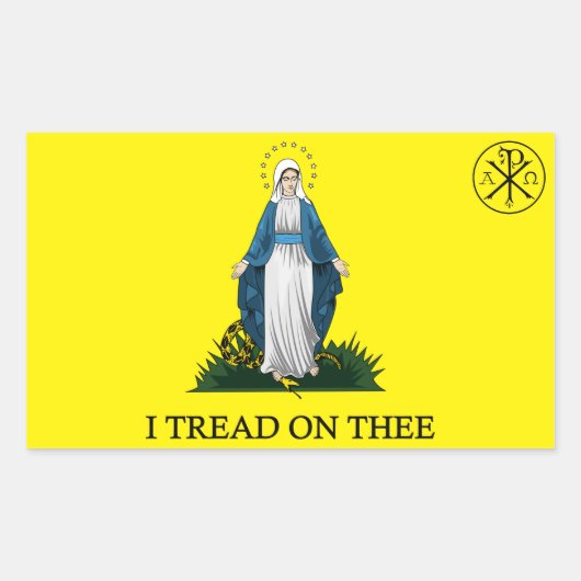 Sticker Rectangulaire Marie : Concasseur de Serpent (Devant)