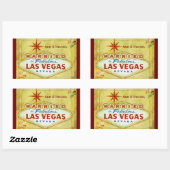 Sticker Rectangulaire Marié dans Fabulous Las Vegas - Vintage (Feuille)