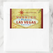 Sticker Rectangulaire Marié dans Fabulous Las Vegas - Vintage (Sac)