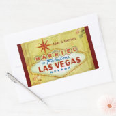 Sticker Rectangulaire Marié dans Fabulous Las Vegas - Vintage (Enveloppe)