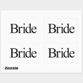 Sticker Rectangulaire Mariée (Feuille)
