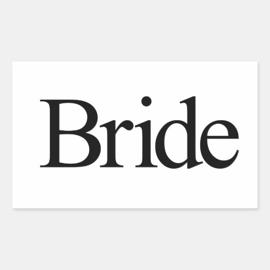 Sticker Rectangulaire Mariée (Devant)