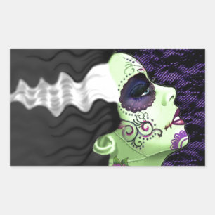Sticker Rectangulaire Mariée Muertos