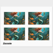 Sticker Rectangulaire "Marielle" - Belle sirène dansante (Feuille)