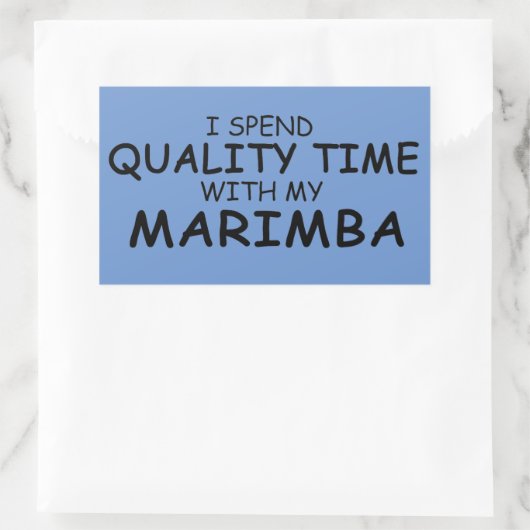 Sticker rectangulaire Marimba Time Quality (Sac)