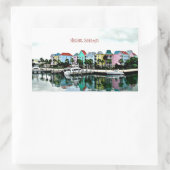 Sticker Rectangulaire Marina des Bahamas de Nassau (Sac)
