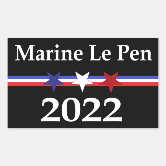 Sticker Rectangulaire Marine Le Pen (Devant)