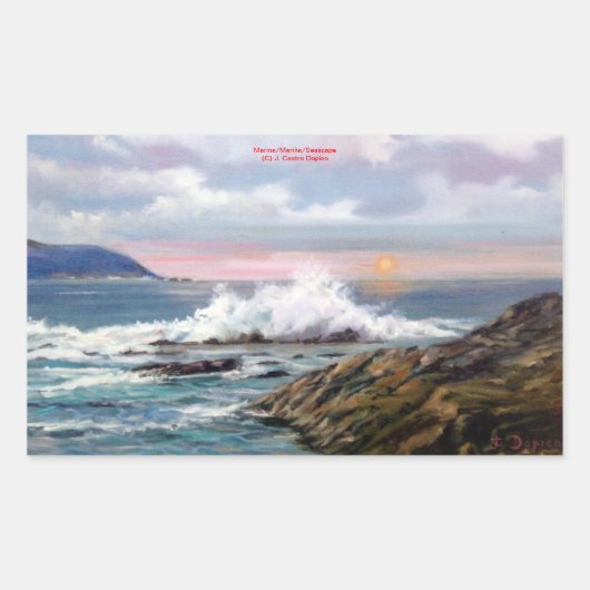 Sticker Rectangulaire Marine/Marine/Seascape (Devant)