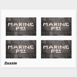 Sticker Rectangulaire Marine Parade, Napier, Nouvelle-Zélande