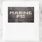 Sticker Rectangulaire Marine Parade, Napier, Nouvelle-Zélande (Sac)