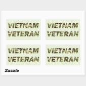 Sticker Rectangulaire Marine vétéran de l'armée du Vietnam (Feuille)