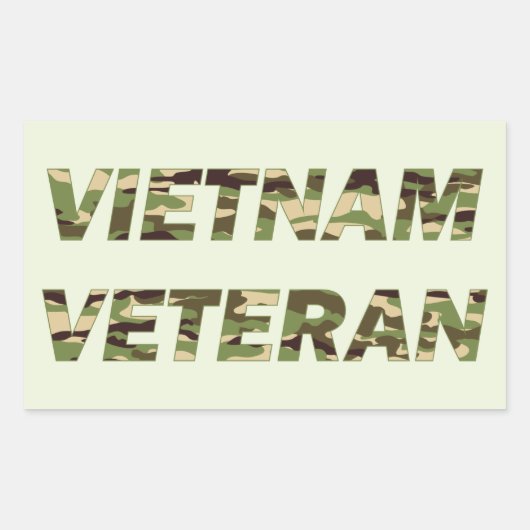 Sticker Rectangulaire Marine vétéran de l'armée du Vietnam (Devant)