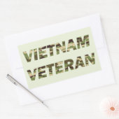Sticker Rectangulaire Marine vétéran de l'armée du Vietnam (Enveloppe)