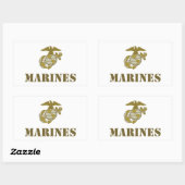Sticker Rectangulaire Marines [gabarit] (Feuille)