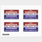 Sticker Rectangulaire Mark Robinson Gouverneur Caroline du Nord 2024 (Feuille)