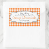 Sticker Rectangulaire Marmelade d'orange en vichy chèque alimentaire éti (Sac)