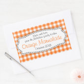 Sticker Rectangulaire Marmelade d'orange en vichy chèque alimentaire éti (Enveloppe)
