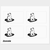 Sticker Rectangulaire marmotte (Feuille)
