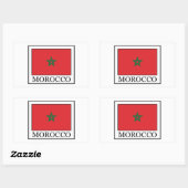 Sticker Rectangulaire Maroc (Feuille)