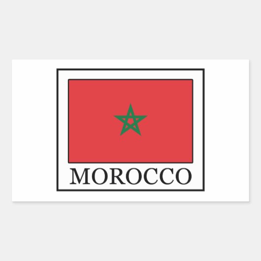 Sticker Rectangulaire Maroc (Devant)