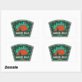 Sticker Rectangulaire Maroon Bells Wilderness Camping (Feuille)
