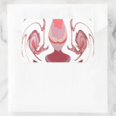 Sticker Rectangulaire Maroon Majesty : Rustic Radiance Texté Africain (Sac)