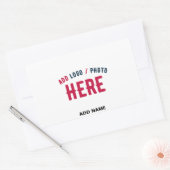 STICKER RECTANGULAIRE MARQUE BLANCHE MODERNE ET PERSONNALISABLE VÉRIFIÉE (Enveloppe)
