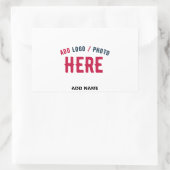 STICKER RECTANGULAIRE MARQUE BLANCHE MODERNE ET PERSONNALISABLE VÉRIFIÉE (Sac)