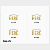 STICKER RECTANGULAIRE MARQUE BLANCHE MODERNE ET PERSONNALISABLE VÉRIFIÉE (Feuille)